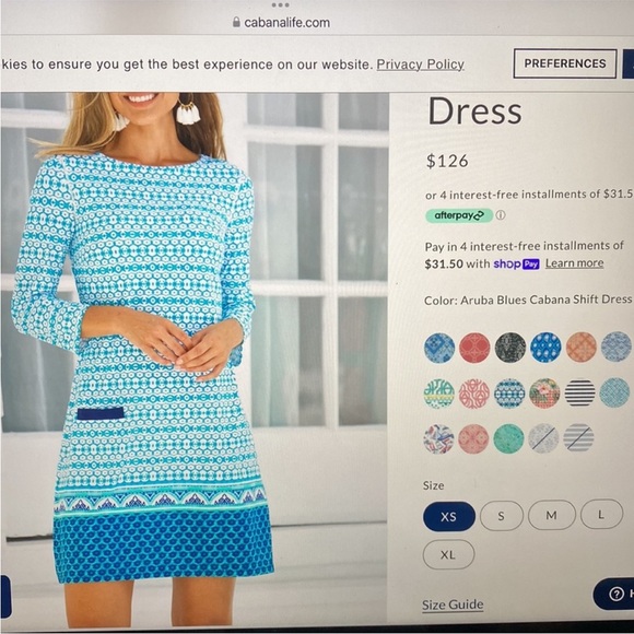 CABANA LIFE ARUBA BLUES SHIFT DRESS NWOT - Picture 11 of 13